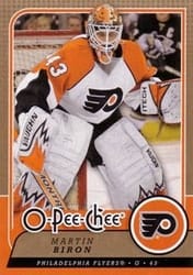 2008-09 O-Pee-Chee Base Set Martin Biron #417 card