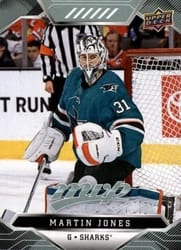 2019-20 Upper Deck MVP Base Set Martin Jones #62 card