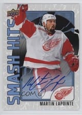 2025-26 Upper Deck Detroit Red Wings Centennial Smash Hits Auto Martin Lapointe #SH-9 card