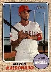 2017 Topps Heritage Base Set Martin Maldonado #201 card