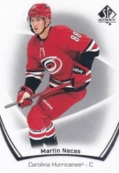 2021-22 SP Authentic Base Set Martin Necas #53 card