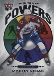 2025-26 Fleer Ultra Ultra Powers Martin Necas #UP 5 of 25 card