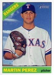 2015 Topps Heritage Base Set Martin Perez #202 card