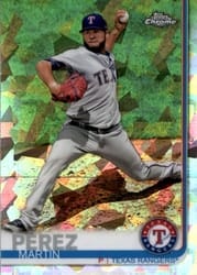 2019 Topps Chrome Sapphire Edition Base Set Martin Perez #219 card