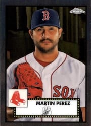 2021 Topps Chrome Platinum Anniversary Base Set Martin Perez #378 card