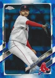 2021 Topps Chrome Update Sapphire Edition Base Set Martin Perez #US159 card