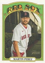 2021 Topps Heritage Base Set Martin Perez #62 card