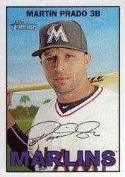 2016 Topps Heritage Base Set Martin Prado #307 card