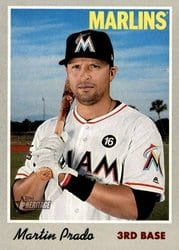 2019 Topps Heritage Base Set Martin Prado #86 card