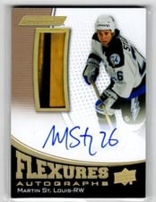 2023-24 Upper Deck Engrained Flexures Autos Martin St. Louis #FS-MA card