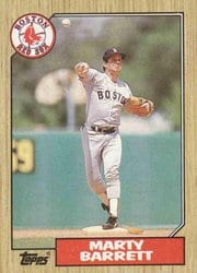 1987 Topps Base Set Marty Barrett #39 card