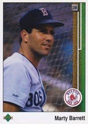 1989 Upper Deck Base Set Marty Barrett #173 card