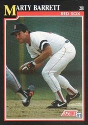 1991 Score Base Set Marty Barrett #228 card
