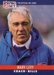 1990 Pro Set Base Set Marv Levy #48 card