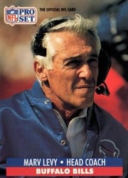 1991 Pro Set Base Set Marv Levy #90 card