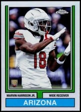 2024 Topps Chrome 1974 Topps Football Marvin Harrison Jr. #74TF-5 card