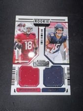 2024 Panini Contenders Rookie Ticket Dual Swatch Marvin Harrison Jr. / Rome Odunze #12 card