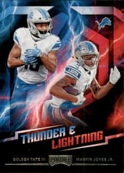 2018 Panini Playoff Thunder & Lightning Marvin Jones Jr. / Golden Tate III #10 card