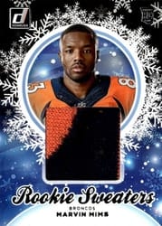 2023 Donruss Rookie Holiday Sweater Relics Marvin Mims #HS-MMI card