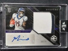 2023 Panini Limited Rookie Patch Autographs Jumbo Marvin Mims #166 card