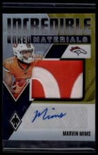 2024 Panini Phoenix Incredible Inked Materials Marvin Mims #IIM-MMS card
