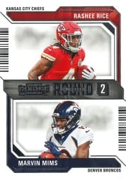 2023 Panini Contenders Round Numbers Marvin Mims/Rashee Rice #12 card