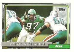 1992 Topps Base Set Marvin Washington #13 card