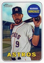 2018 Topps Heritage Base Set Marwin Gonzalez #425 card