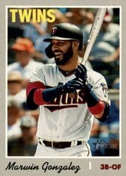 2019 Topps Heritage Base Set Marwin Gonzalez #553 card