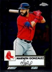 2021 Topps Chrome Platinum Anniversary Base Set Marwin Gonzalez #487 card