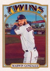 2021 Topps Heritage Base Set Marwin Gonzalez #489 card