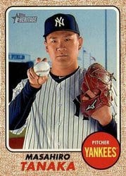 2017 Topps Heritage Base Set Masahiro Tanaka #414 card