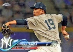 2018 Topps Chrome Base Set Masahiro Tanaka #10 card