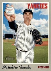 2019 Topps Heritage Base Set Masahiro Tanaka #100 card