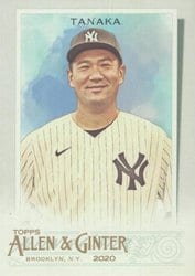 2020 Topps Allen & Ginter Base Set Masahiro Tanaka #187 card