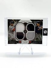 2024 Topps Museum Collection Dual Player Primary Pieces Quad Relics Masataka Yoshida / Rafael Devers #DPQR-DEY card