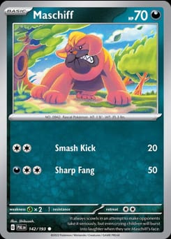 Paldea Evolved Maschiff #142 card