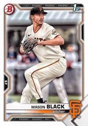 2021 Bowman Draft Base Set Mason Black #BD-129 card