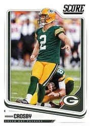 2018 Score Base Set Mason Crosby #124 card
