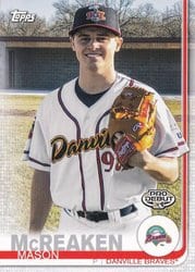 2019 Topps Pro Debut Base Set Mason McReaken #4 card