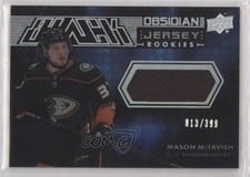 2021-22 SPx UD Black Obsidian Rookie Jersey Mason McTavish #ORJ-MM card
