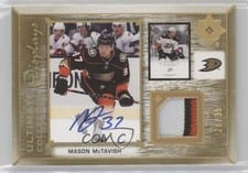 2021-22 Upper Deck Ultimate Collection Ultimate Display Autograph Jersey Mason McTavish #UDA-MM card