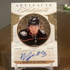 2022-23 Upper Deck Artifacts Autograph Facts Mason McTavish #AF-MM card