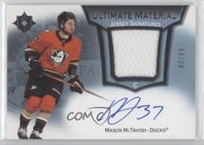 2022-23 Upper Deck Ultimate Collection Ultimate Material Signatures Mason McTavish #UMS-MM card