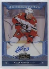 2024-25 O-Pee-Chee Platinum Blue Rainbow Autographs Mason McTavish #BA-MT card