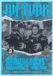 2024-25 Upper Deck On Tour Mason McTavish / Trevor Zegras #OT-16 card