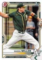 2021 Bowman Draft Base Set Mason Miller #BD-85 card