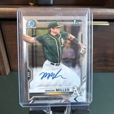 2021 Bowman Draft Chrome Draft Autographs Mason Miller #CDA-MMIL card