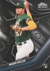 2023 Topps Chrome Black Base Set Mason Miller #28 card