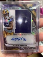 2024 Bowman University Best Prospect Jumbo Relic Autographs Set Mason Taylor #PJA-MT card